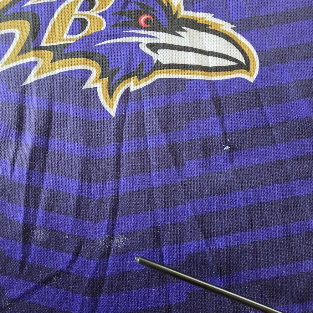 Baltimore Ravens NFL Flag Football Jersey Purple Black Striped Youth XL